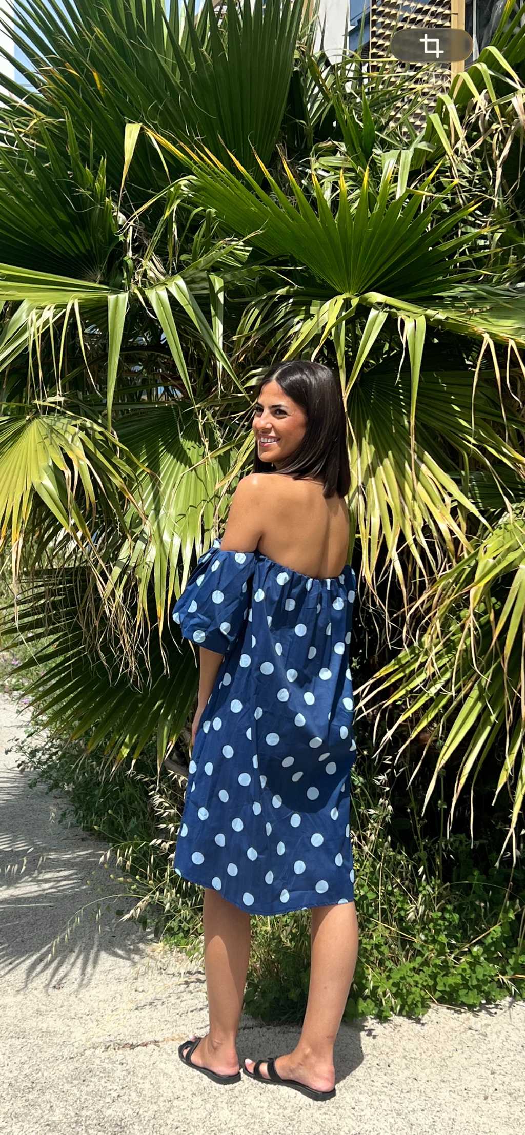 Robe courte à pois