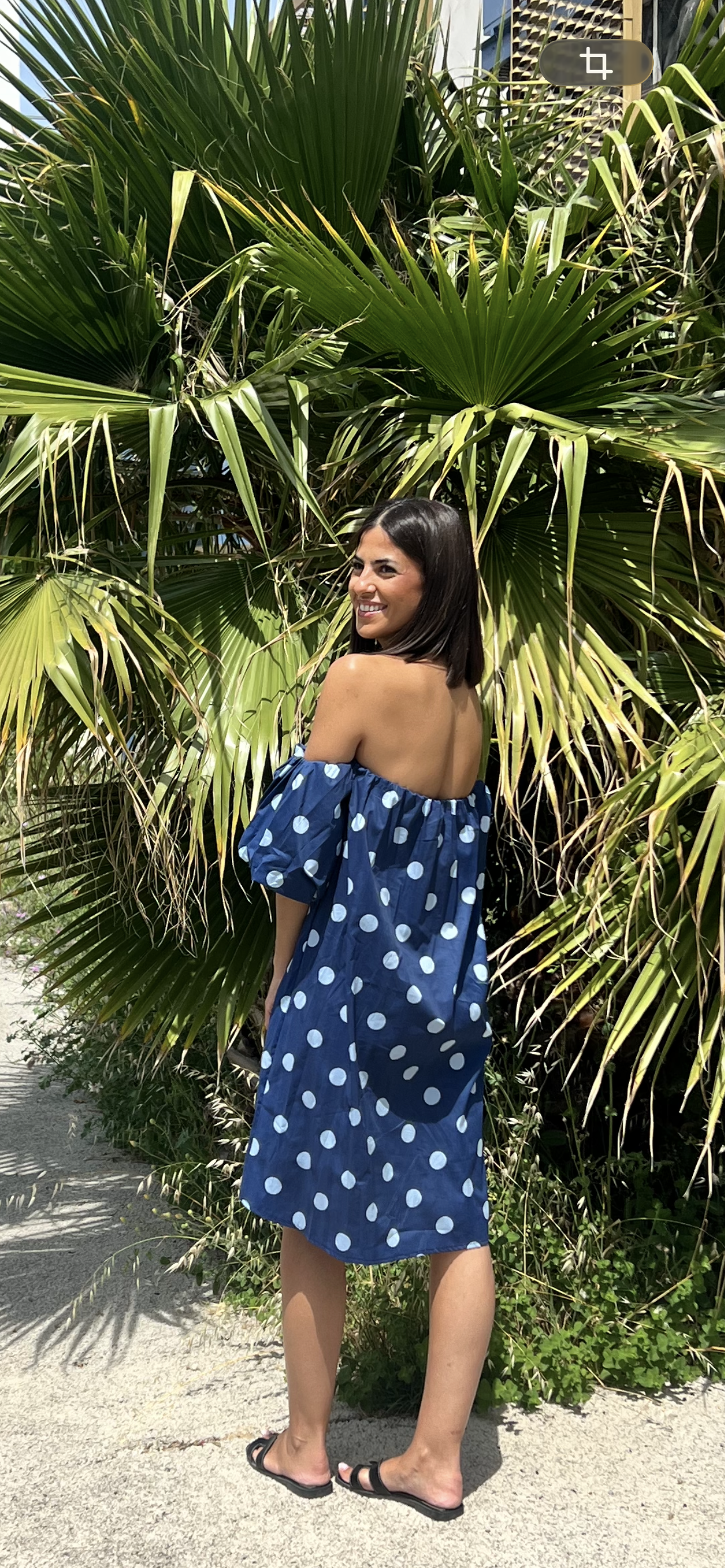 Robe courte à pois