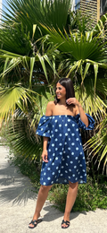 Robe courte à pois
